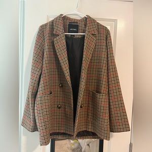 Monki checked oversized blazer- size small